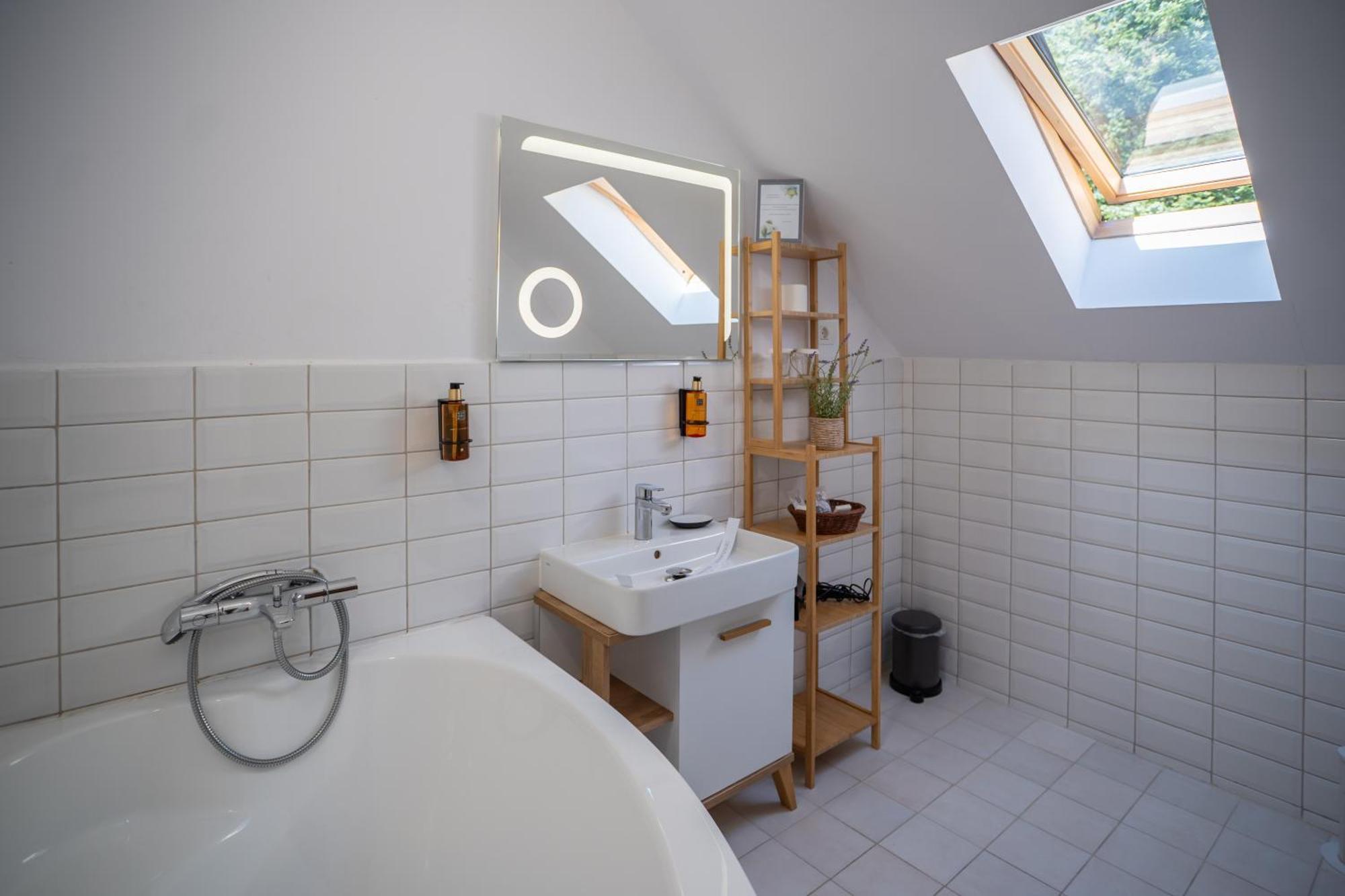 Opus Villa Sinaia Buitenkant foto Bathroom with a skylight