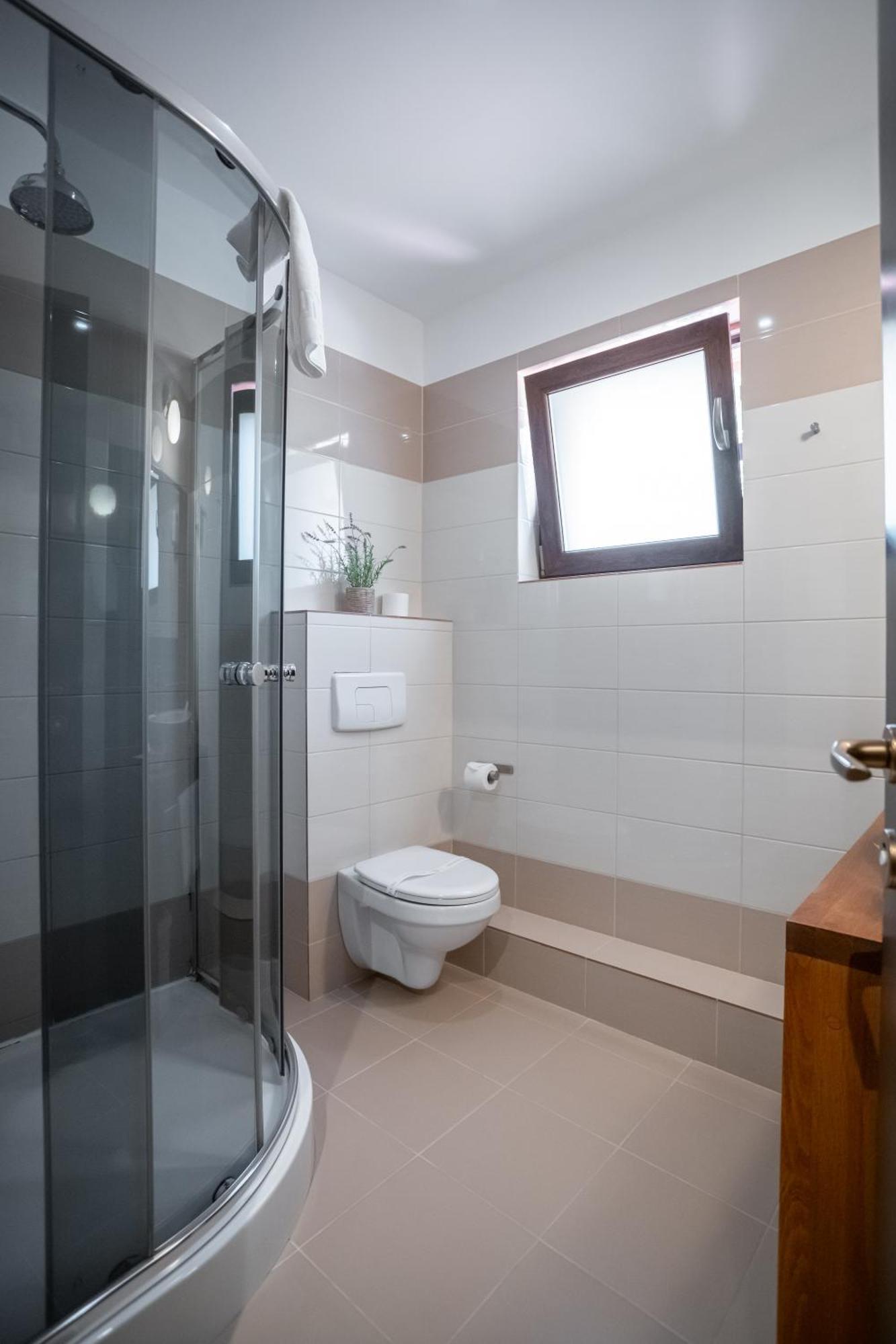 Opus Villa Sinaia Buitenkant foto Bathroom with shower enclosure